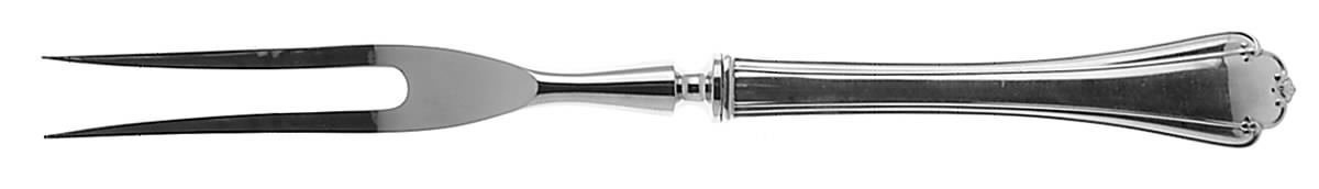 Delicacy (Sterling, 1987) Small Steak Carving Fork with Stainless Prongs by Lunt Silver-1