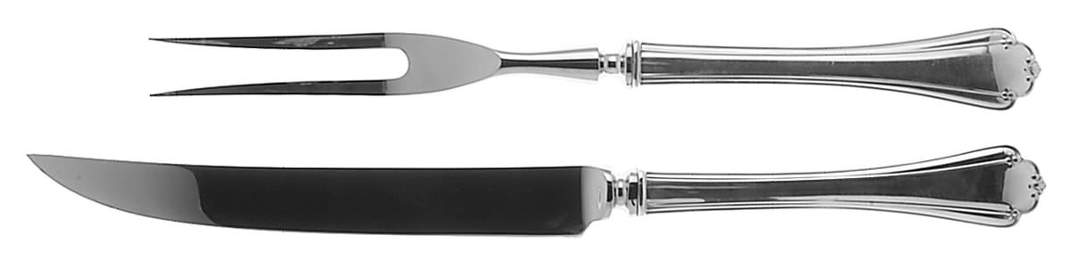 Delicacy (Sterling, 1987) Small Stainless Blade 2-Piece Steak Carving Set by Lunt Silver-1