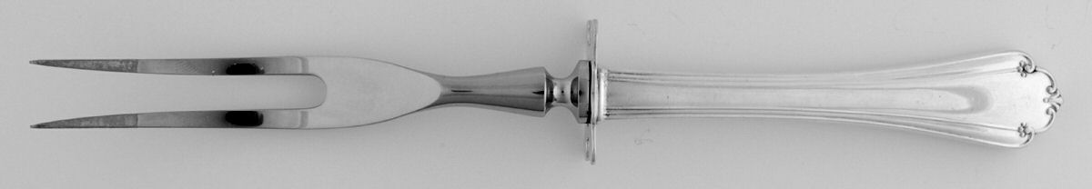 Delicacy (Sterling, 1987) Small Carving Fork W/Sterling Guard by Lunt Silver-1