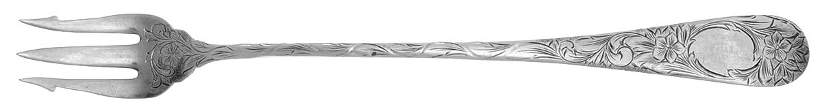 Dorothy Q (Sterling, 1883) Short Handle Pickle/Olive Fork by Lunt Silver-1