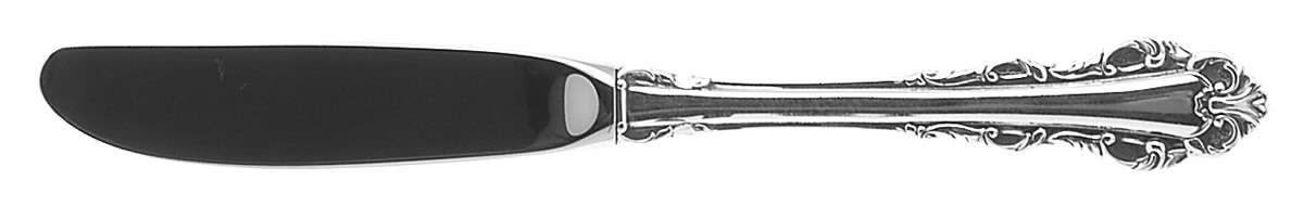 Dresden Scroll (Sterling, 1971) Modern Hollow Butter Spreader (Stainless) by Lunt Silver-1