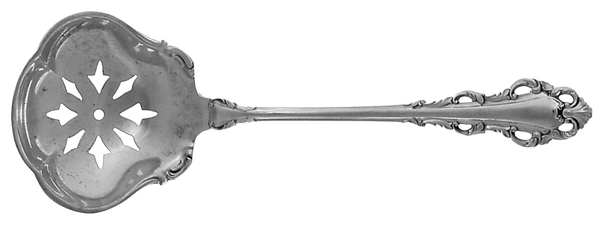 Dresden Scroll (Sterling, 1971) Solid Bon Bon Spoon by Lunt Silver-1