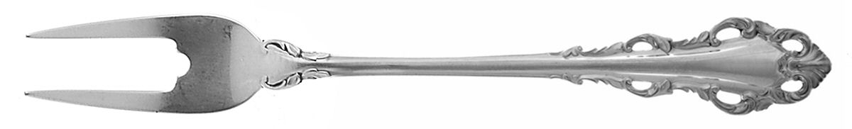 Dresden Scroll (Sterling, 1971) Short Handle Pickle/Olive Fork by Lunt Silver-1