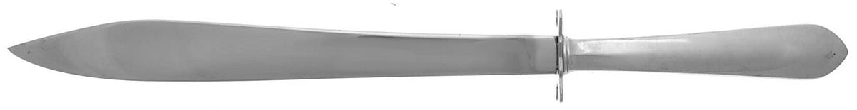Early American-Plain (Sterling, 1926) Large Stainless Blade Roast Carving Knife by Lunt Silver-1