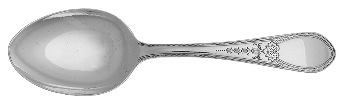 Early American-Engraved (Sterling, 1926) Straight Handle Baby Spoon by Lunt Silver-1