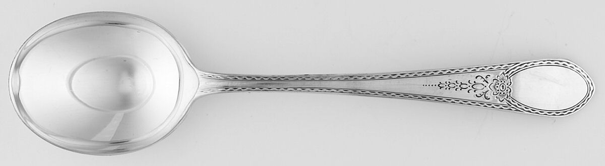 Early American-Engraved (Sterling, 1926) Round Bowl Soup Spoon (Gumbo) by Lunt Silver-1