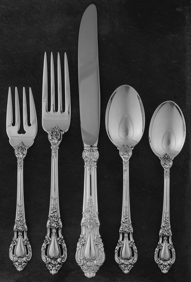 Eloquence (Sterling, 1953) 5 Piece Dinner Size Setting by Lunt Silver-1