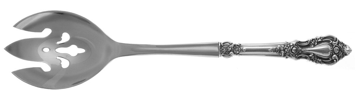 Eloquence (Sterling, 1953) Salad Serving Fork with Stainless Prongs HC by Lunt Silver-1
