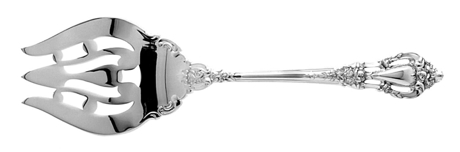 Eloquence (Sterling, 1953) Small Solid Cold Meat Serving Fork by Lunt Silver-1