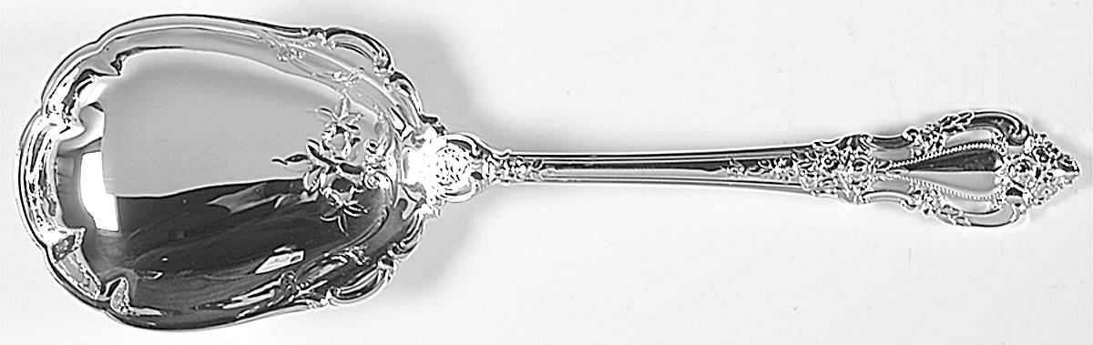 Eloquence (Sterling, 1953) Large Solid Berry/Casserole Spoon by Lunt Silver-1