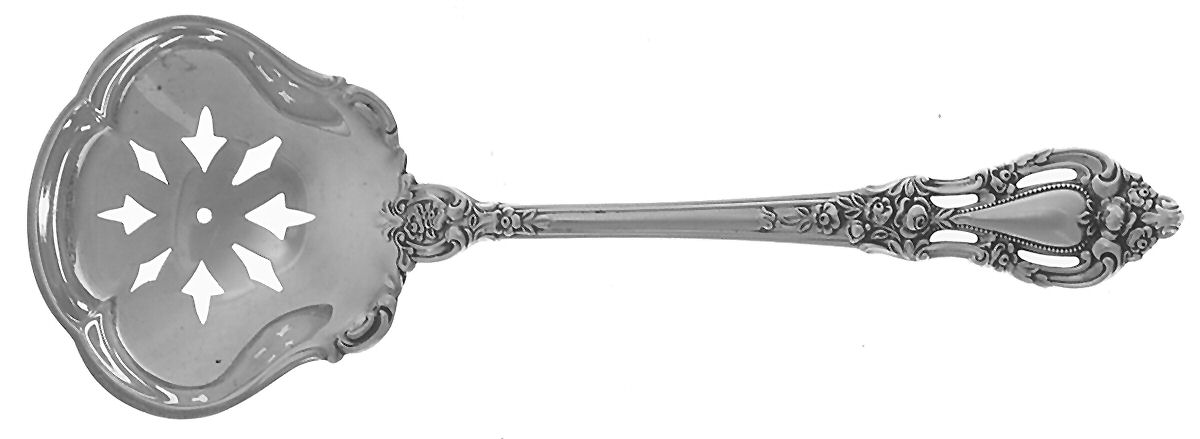 Eloquence (Sterling, 1953) Solid Bon Bon Spoon with Pierced Bowl by Lunt Silver-1