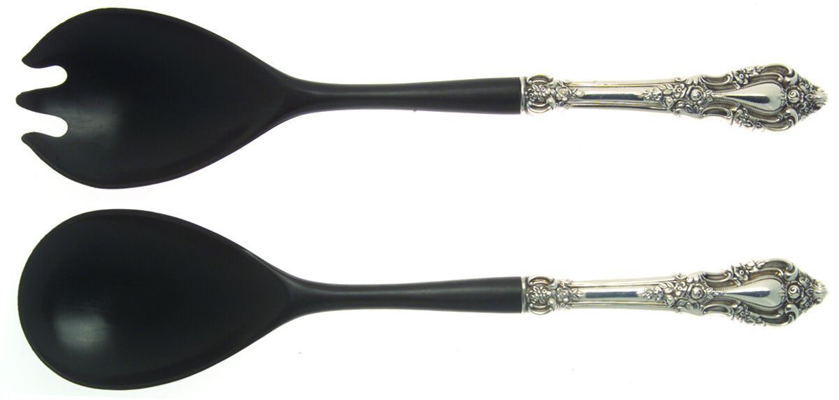 Eloquence (Sterling, 1953) Plastic Bowl 2-Piece Salad Set by Lunt Silver-1