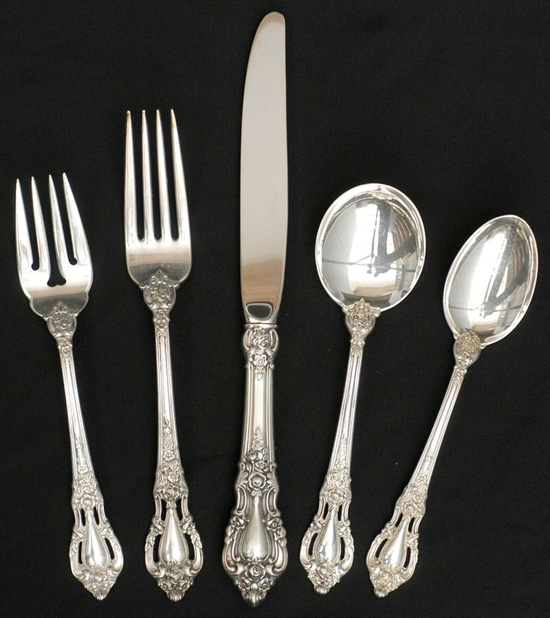 Eloquence (Sterling, 1953) 5 Piece Place Size Setting by Lunt Silver-1
