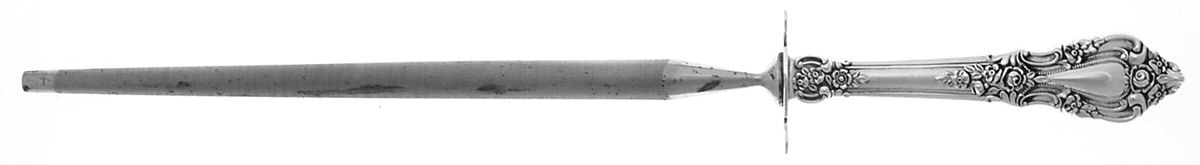 Eloquence (Sterling, 1953) Large Steel Rod Knife Sharpener by Lunt Silver-1