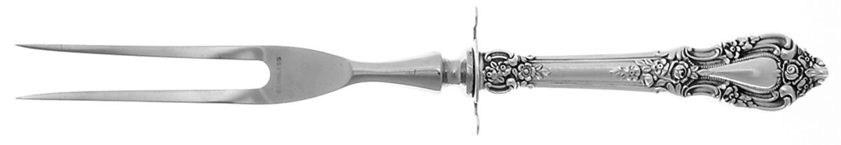 Eloquence (Sterling, 1953) Large Stainless-Prong Roast Carving Fork by Lunt Silver-1