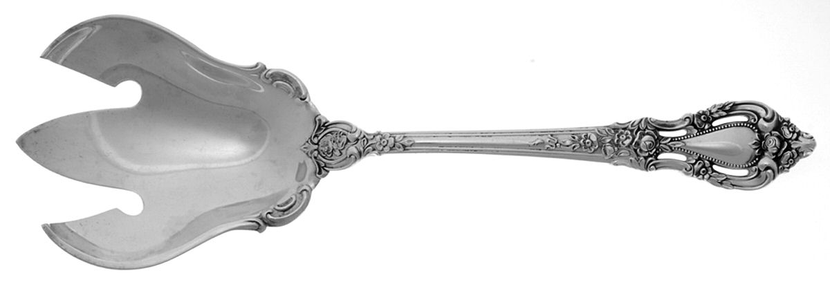 Eloquence (Sterling, 1953) Solid Salad Serving Fork by Lunt Silver-1