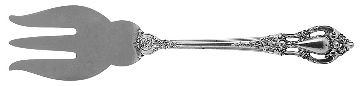 Eloquence (Sterling, 1953) Large Solid Fish Serving Fork by Lunt Silver-1