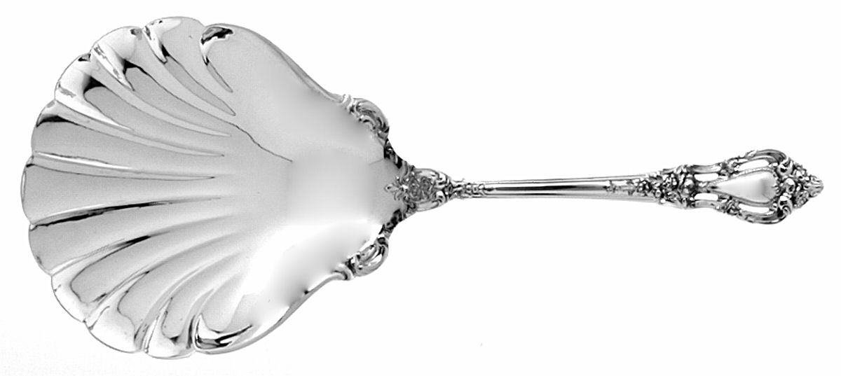 Eloquence (Sterling, 1953) Cracker Spoon by Lunt Silver-1