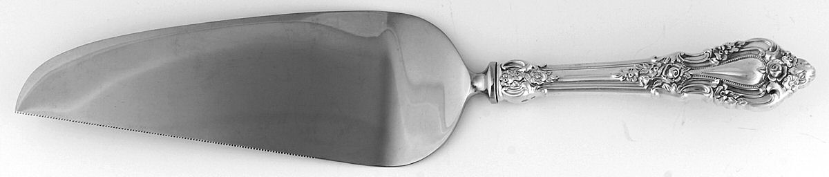 Eloquence (Sterling, 1953) Pie and Cake Server with Stainless Blade by Lunt Silver-1