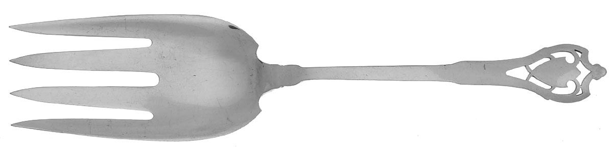 Emerson (Silverplate, 1910) Solid Salad Serving Fork by Lunt Silver-1