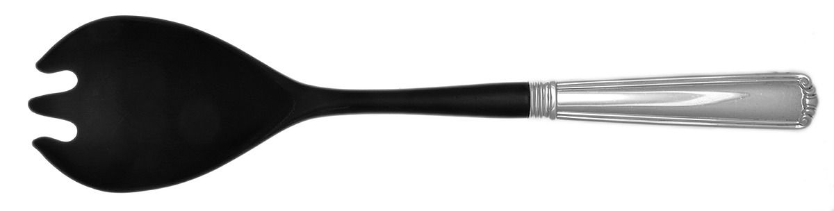 Embassy Scroll (Sterling, 1981, no monograms) Salad Serving Fork with Plastic Prongs by Lunt Silver-1