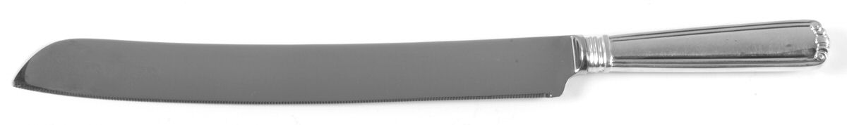 Embassy Scroll (Sterling, 1981, no monograms) Wedding Cake Knife with Stainless Blade by Lunt Silver-1