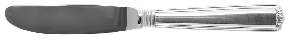 Embassy Scroll (Sterling, 1981, no monograms) Modern Hollow Butter Spreader (Stainless) by Lunt Silver-1