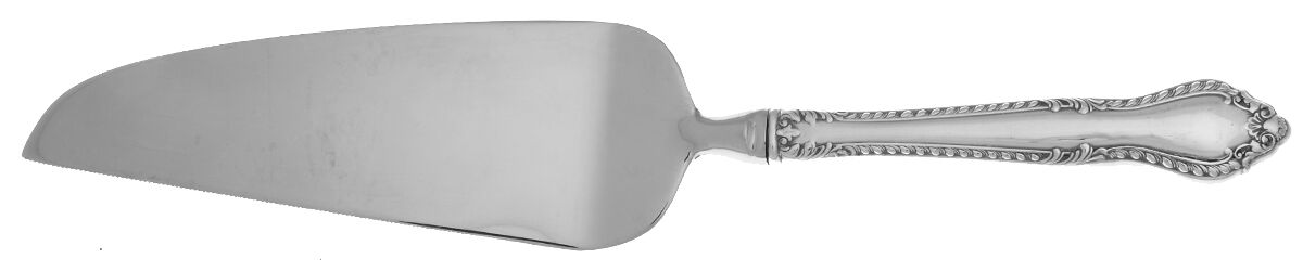 English Georgian (Silverplatelate, 1980) Pie and Cake Server with Stainless Blade HC by Lunt Silver-1