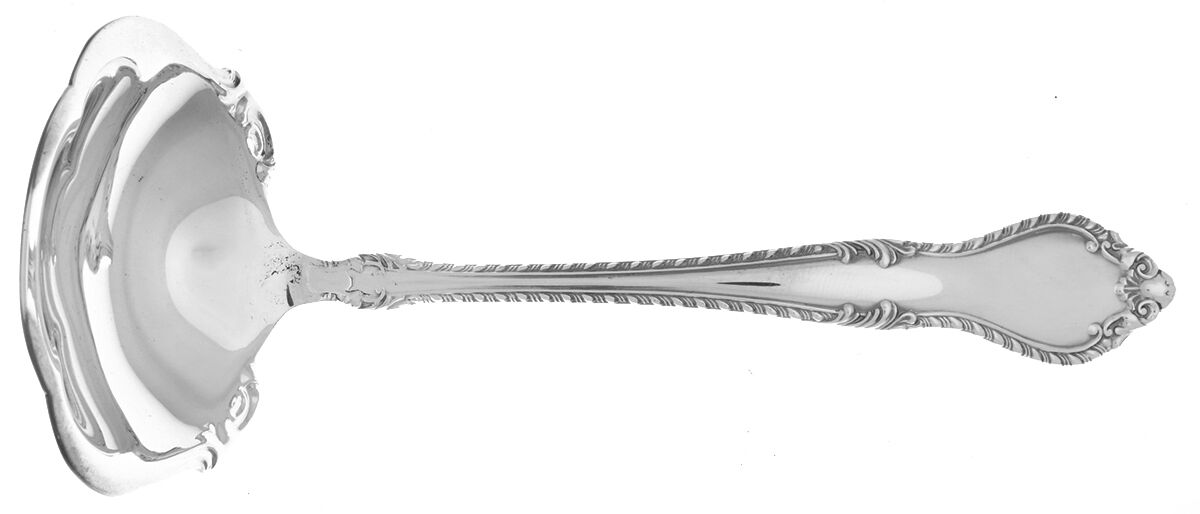 English Georgian (Silverplatelate, 1980) Solid Gravy Ladle by Lunt Silver-1