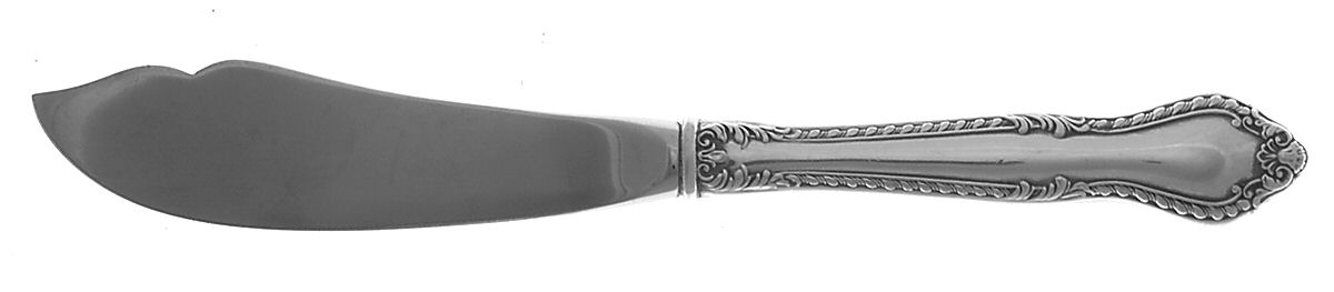 English Georgian (Silverplatelate, 1980) Hollow Handle Master Butter Knife by Lunt Silver-1