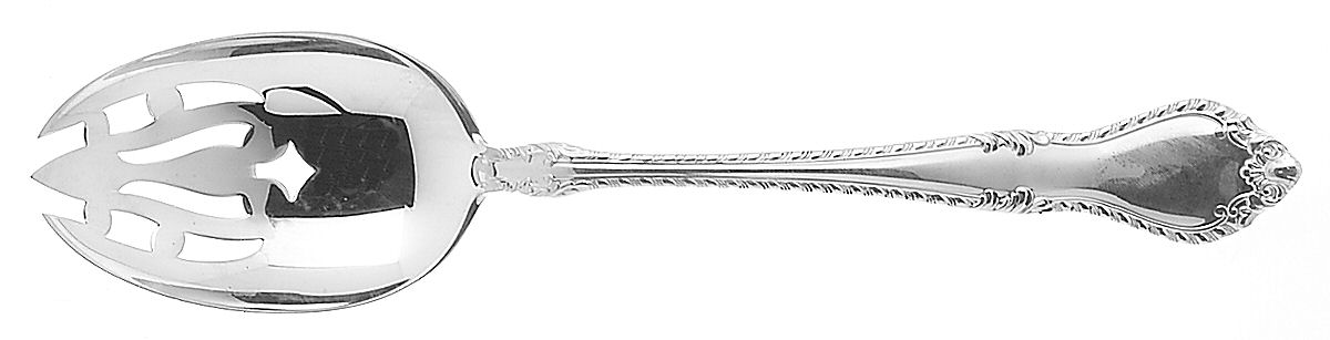 English Georgian (Sterling, 1980) Pierced Tablespoon (Serving Spoon) by Lunt Silver-1
