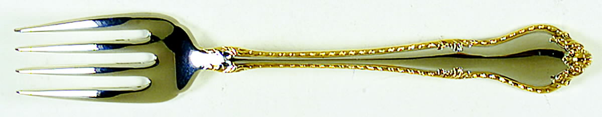 English Georgian Gold (Silverplate) Individual Salad Fork by Lunt Silver-1