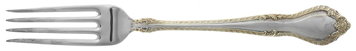 English Georgian Gold (Silverplate) Fork by Lunt Silver-1