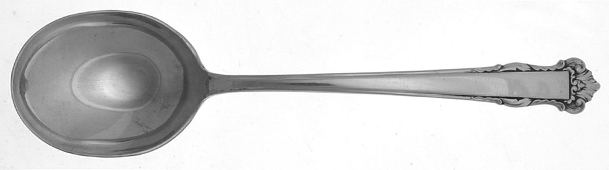 English Shell (Sterling, 1937) Round Bowl Soup Spoon (Gumbo) by Lunt Silver-1