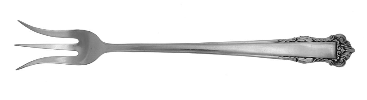 English Shell (Sterling, 1937) Short Handle Pickle/Olive Fork by Lunt Silver-1