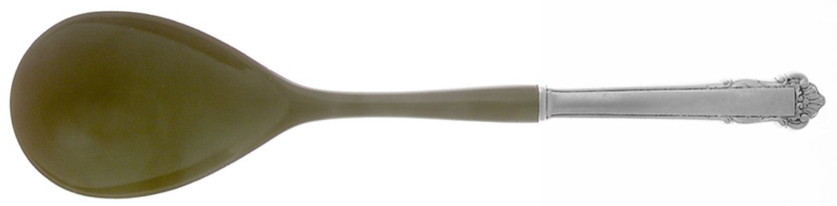 English Shell (Sterling, 1937) Salad Serving Spoon with Plastic Bowl by Lunt Silver-1