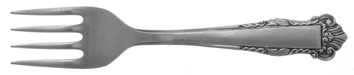 English Shell (Sterling, 1937) Baby Fork by Lunt Silver-1