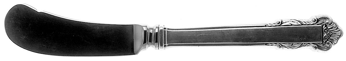 English Shell (Sterling, 1937) Butter Spreader Hollow Hdl-Paddle/Stainless Blade by Lunt Silver-1