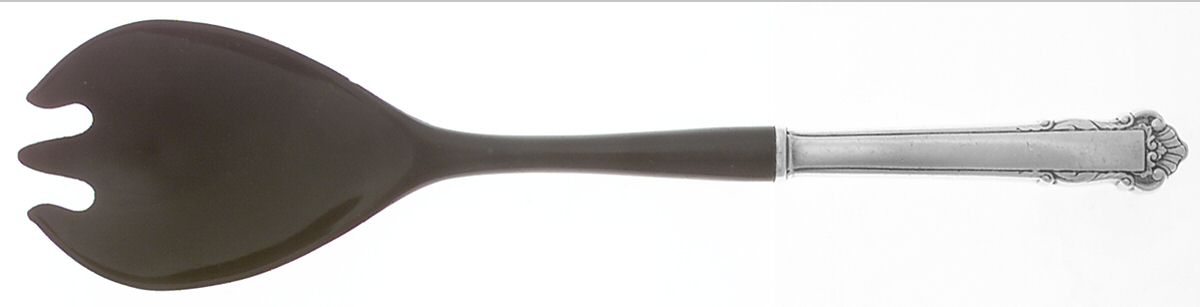 English Shell (Sterling, 1937) Salad Serving Fork with Plastic Prongs by Lunt Silver-1