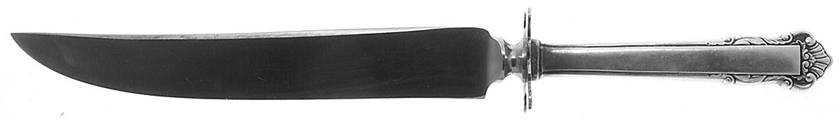 English Shell (Sterling, 1937) Small Steak Carving Knife with Stainless Blade by Lunt Silver-1