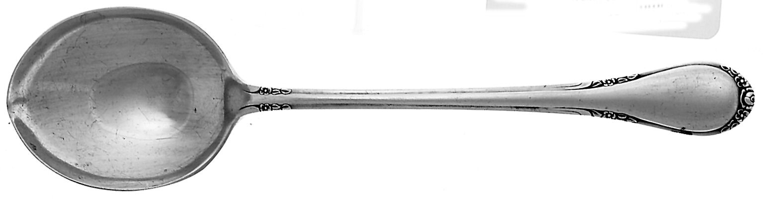 Evening Rose (Sterling, 1952) Round Bowl Soup Spoon (Cream Soup) by Lunt Silver-1