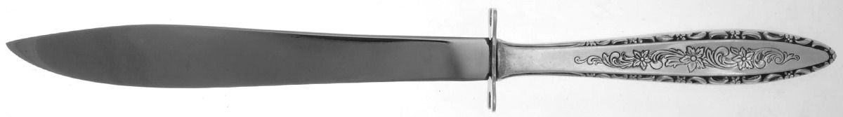 Floral Lace (Sterling, 1967) Small Carving Knife W/Sterling Guard by Lunt Silver-1
