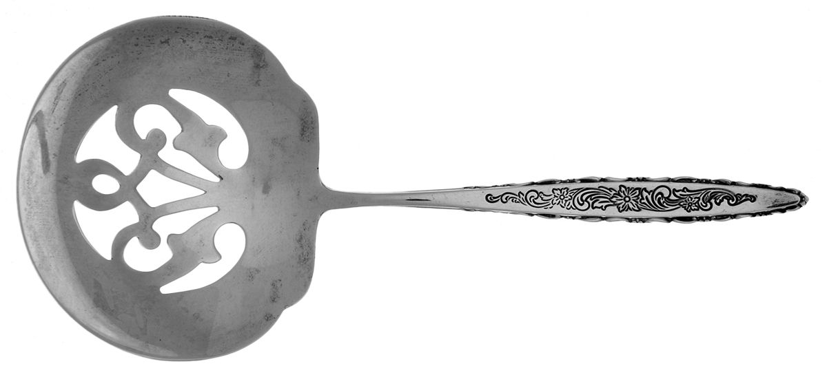 Floral Lace (Sterling, 1967) Solid Bon Bon Spoon by Lunt Silver-1