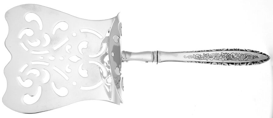 Floral Lace (Sterling, 1967) Asparagus Server with Sterling Hood HC by Lunt Silver-1