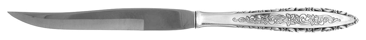 Floral Lace (Sterling, 1967) Individual Steak Knife Hollow Handle by Lunt Silver-1