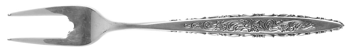 Floral Lace (Sterling, 1967) Short Handle Pickle/Olive Fork by Lunt Silver-1