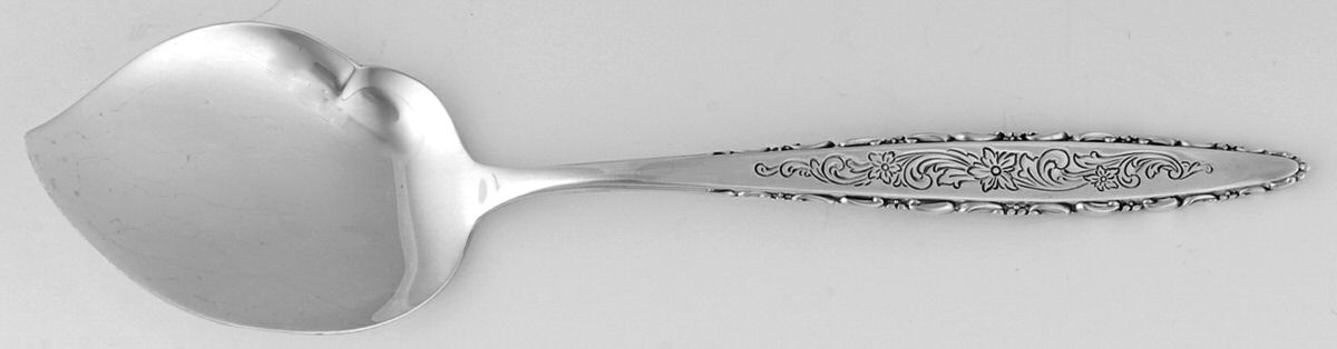 Floral Lace (Sterling, 1967) Large Solid Jelly Server by Lunt Silver-1