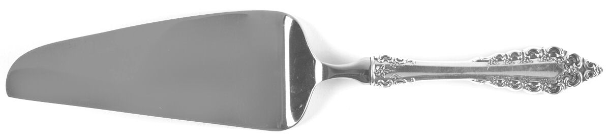 Florentine Scroll (Sterling, 1974) Pie & Cake Server with Stainless Blade by Lunt Silver-1