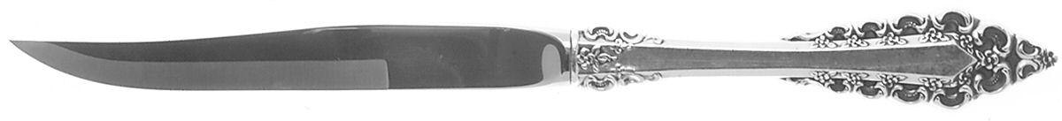 Florentine Scroll (Sterling, 1974) Individual Steak Knife Hollow Handle by Lunt Silver-1