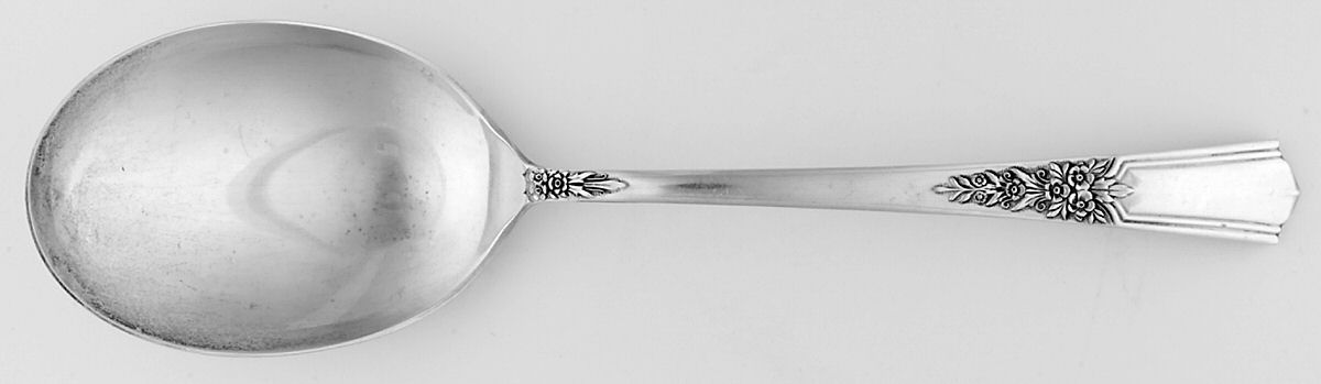 Gaycourt (Sterling, 1938) Small Solid Berry/Casserole Spoon by Lunt Silver-1